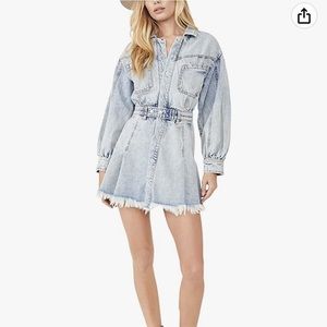 Free People We the Free Chain of Command denim dress